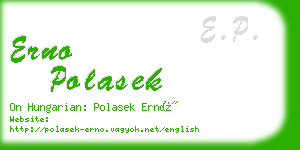 erno polasek business card